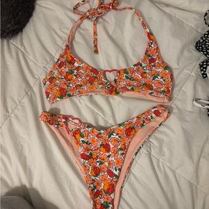Blackbough, Floral Pink Heart Cutout Bikini Set